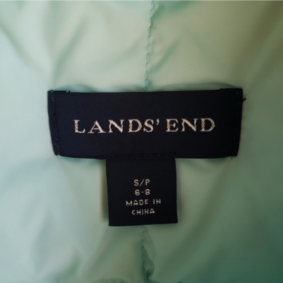 Lands' End Women's Mint Blue Puffer Vest Small 6-8 - Picture 2 of 2